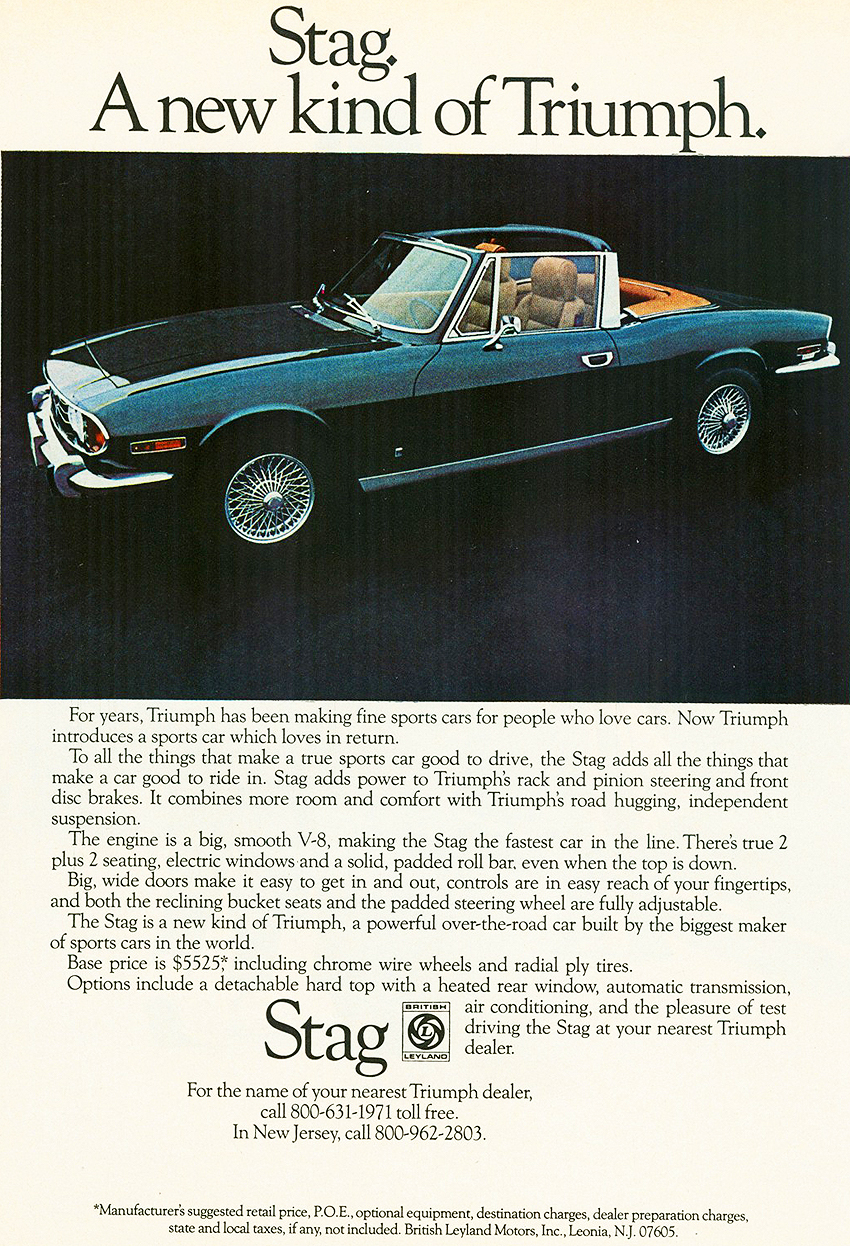 1971 Triumph Auto Advertising